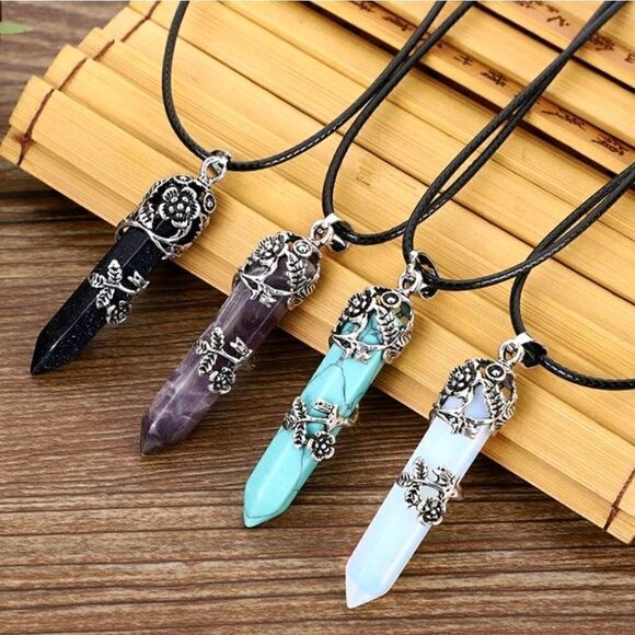 Natural healing stone pendent necklaces - Picture 2 of 8